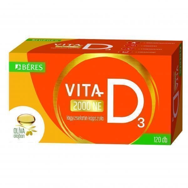 Bres Vita-D3 2000 NE lgyzselatin kapszula, 120 db