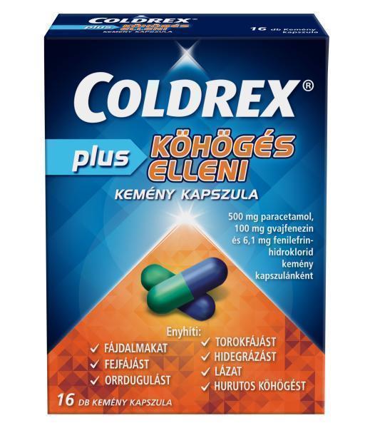 Coldrex Plus köhögés elleni kemény kapszula 16 db