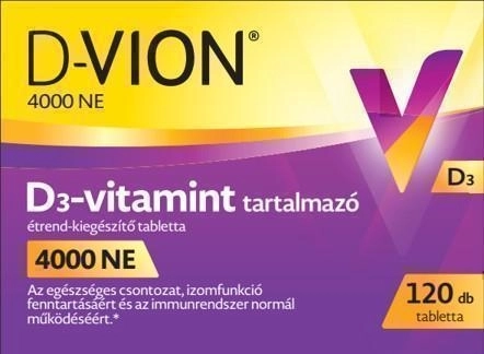 D-Vion 4000 NE D3-vitamint tartalmaz trend-kiegszt tabletta (120 db)