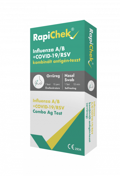 RapiChek Influenza A/B+COVID-19/RSV teszt