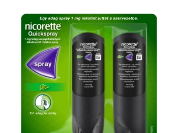 Nicorette Quickspray 1 mg/adag szjnylkahrtyn alkalmazott oldatos spray 2x13,2ml