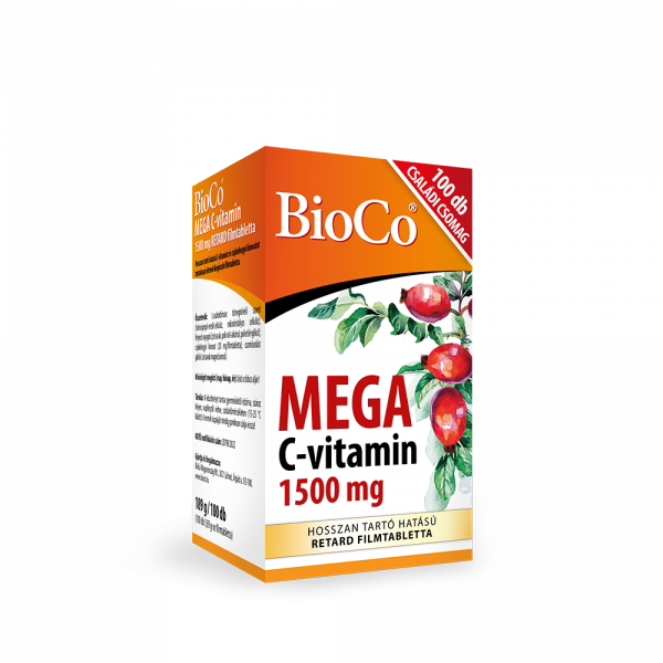 BioCo MEGA C-vitamin 1500 mg CSALÁDI CSOMAG 100 db filmtabletta
