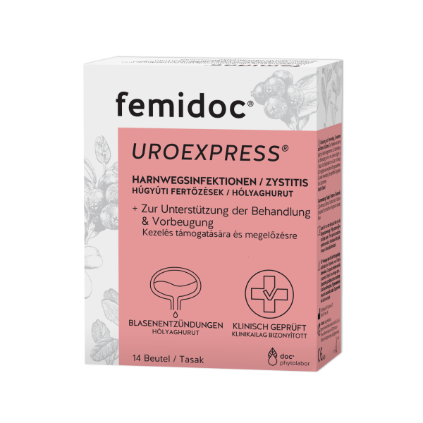 UROEXPRESS Femidoc D-mannóz por húgyúti panaszokra 14x tasakban