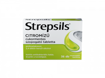 Strepsils citromízű cukormentes szopogató tabletta 36x