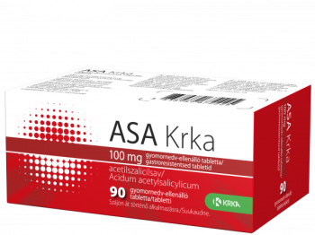 ASA Krka 100 mg gyomornedv-ellenálló tabletta, 90 db