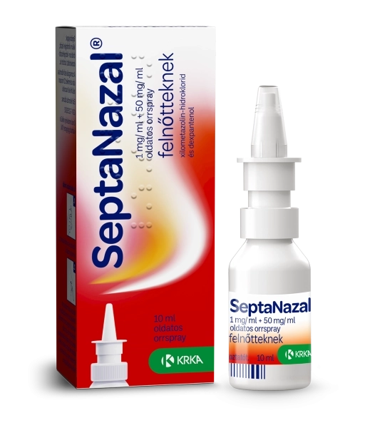 Septanazal 1 mg/1 ml + 50 mg/1 ml oldatos orrspray felntteknek 10 ml