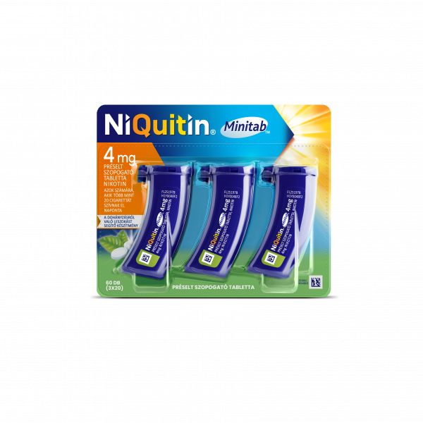 NiQuitin Minitab 4 mg préselt szopogató tabletta 60 db
