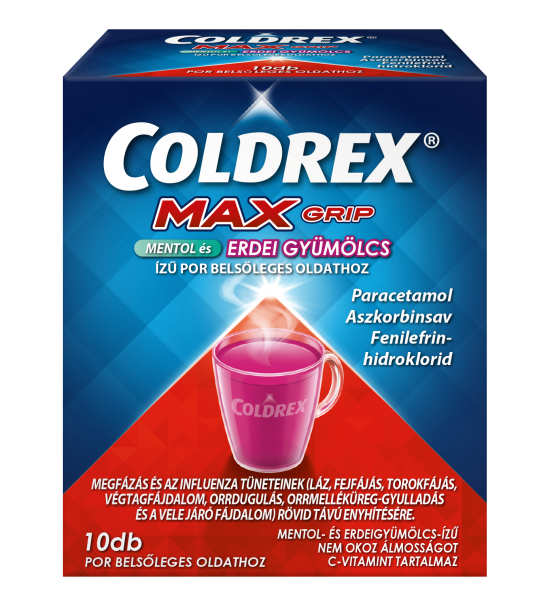 Coldrex Maxgrip menthol és erdei gyümölcs ízű 10 db