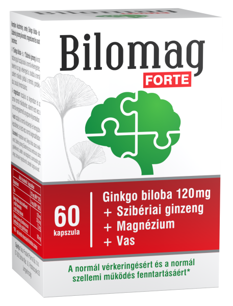 Bilomag FORTE 120 mg Ginkgo biloba kivonatot tartalmazó étrend-kiegészítő kapszula 60x