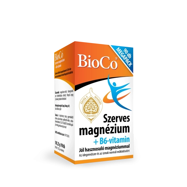 BioCo Szerves magnzium + B6-vitamin MEGAPACK 90 db tabletta			