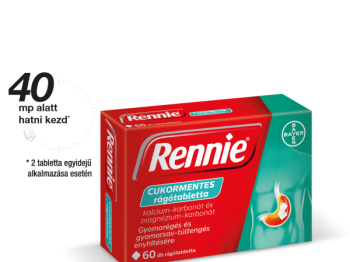 Rennie cukormentes rágótabletta, 60 db