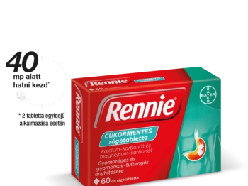 Rennie cukormentes rgtabletta, 60 db