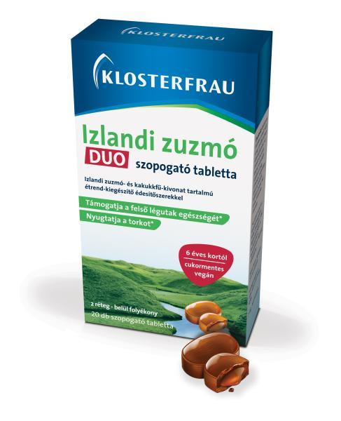 Izlandi zuzmó DUO szopogató tabletta 20x