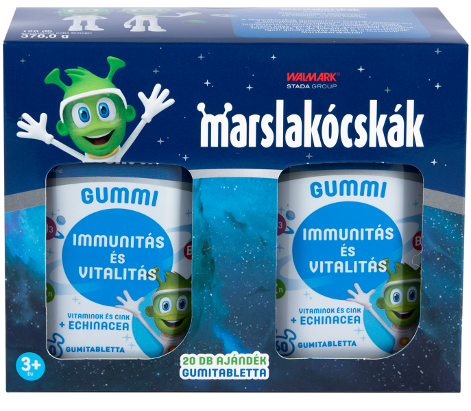 Marslakócskák Gummi Echinacea multivitamin 100+20x