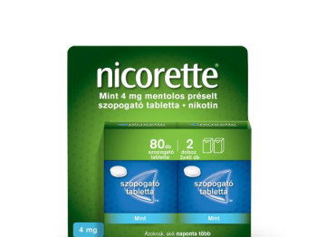 Nicorette Mint 4 mg mentolos préselt szopogató tabletta 2x40 db