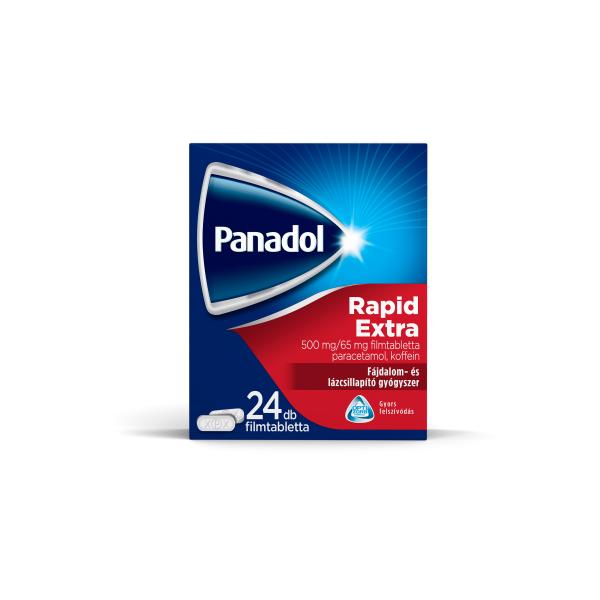 Panadol Rapid Extra 500 mg/65 mg filmtabletta, 24x