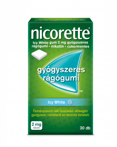 NICORETTE ICY WHITE GUM 2MG GYÓGYSZERES RÁGÓGUMI 30X