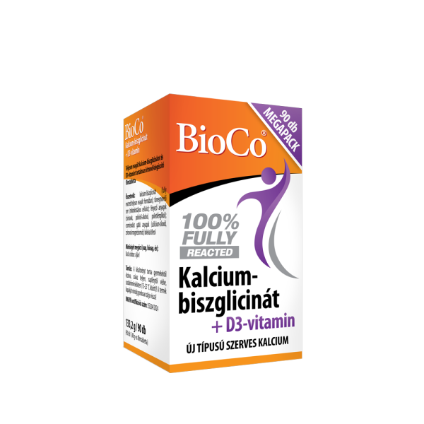 BioCo Kalcium-biszglicinát+D3-vitamin Megapack 90 db