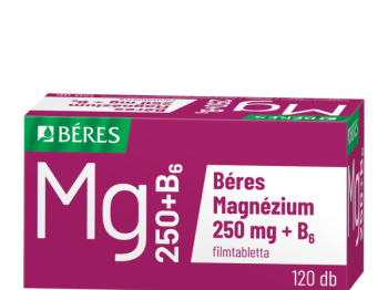 Béres Magnézium 250 mg + B6 filmtabletta, 120 db