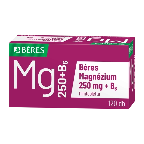 Bres Magnzium 250 mg + B6 filmtabletta, 120 db