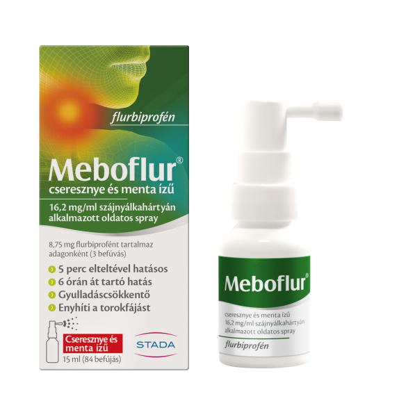 Meboflur cseresznye és menta ízű 16,2 mg/ml szájnyálkahártyán alkalmazott oldatos spray