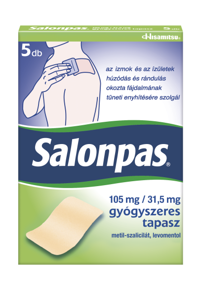 SALONPAS 105mg/31,5mg GYÓGYSZERES TAPASZ 5x