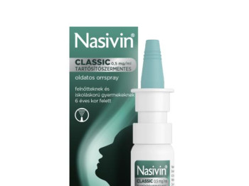 Nasivin Classic 0,5 mg/ml tartósítószermentes oldatos orrspray 10 ml