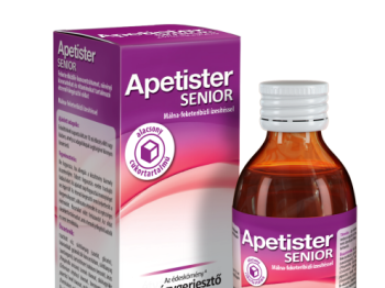 Apetister SENIOR feketeribizlilé koncentrátumot, növényi kivonatokat és vitaminokat tartalmazó étrend-kiegészítő oldat, 100 ml