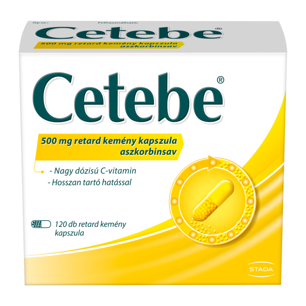 Cetebe 500 mg retard kemény kapszula, 120 db