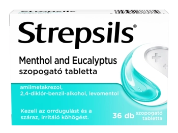 Strepsils Menthol and Eucalyptus szopogat� tabletta 36x