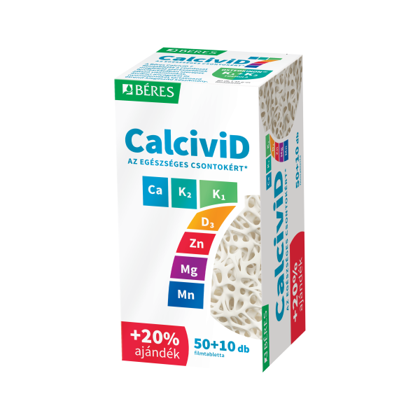 Béres CalciviD 7 filmtabletta, 50+10 db
