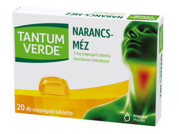 Tantum Verde® narancs-méz 3mg szopogató tabletta, 20 db