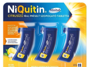 NiQuitin Minitab citrusízű 4 mg préselt szopogató tabletta 60db