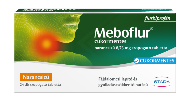 Meboflur cukormentes narancsízű 8,75 mg szopogató tabletta