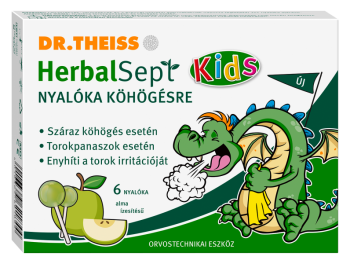 Dr. Theiss HerbalSept nyalóka köhögésre 6 db - alma ízesítésű