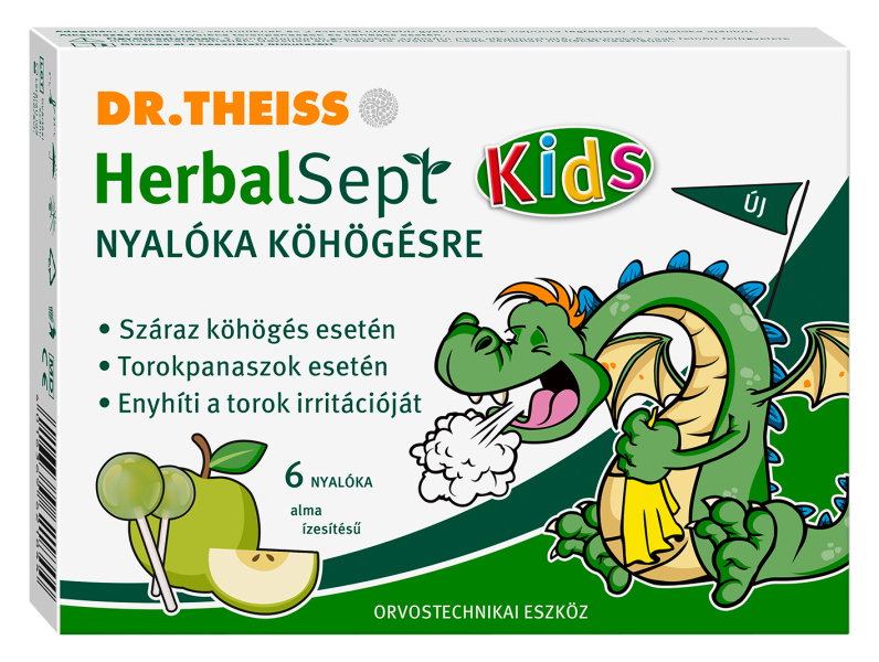 Dr. Theiss HerbalSept nyalóka köhögésre 6 db - alma ízesítésű