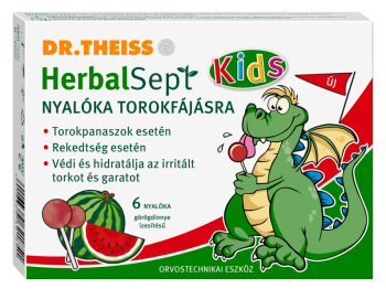 Dr. Theiss HerbalSept nyalóka torokfájásra 6 db - görögdinnye ízesítésű