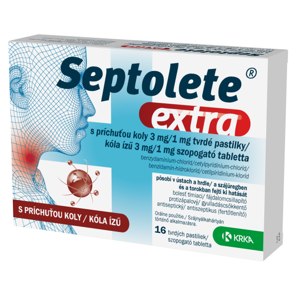 Septolete extra kóla ízű 3 mg/1 mg szopogató tabletta