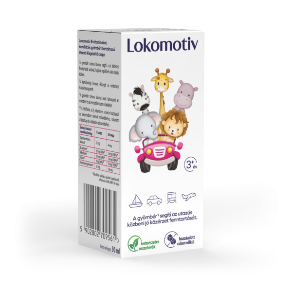 Lokomotiv B-vitaminokat, kamillát és gyömbért tartalmazó étrend-kiegészítő csepp