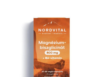 Nordvital magnézium-biszglicinát 800 mg + B6-vitamin kapszula 30 db