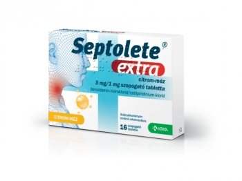 Septolete extra citrom-mz 3 mg/1 mg szopogat tabletta, 16 db