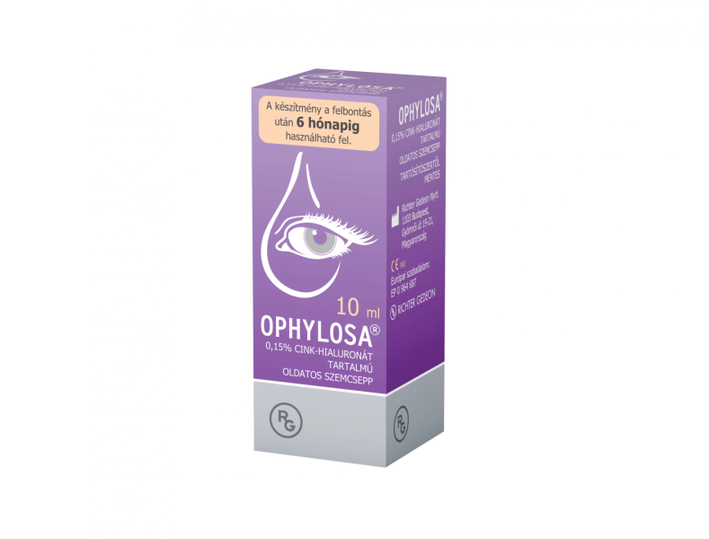 Ophylosa® 0,15% cink-hialuronát tartalmú oldatos szemcsepp, 1*10 ml