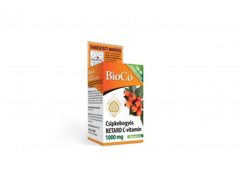 BioCo Csipkebogyós RETARD C-vitamin 1000 mg CSALÁDI CSOMAG 100 db filmtabletta