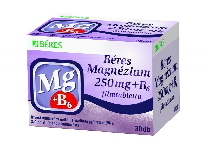 Béres Magnézium 250 mg + B6  filmtabletta, 30 db