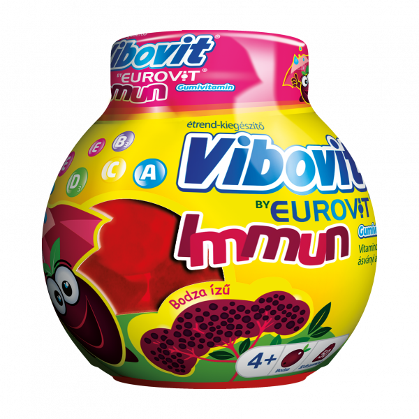 Vibovit By Eurovit Immun Gumivitamin Vitaminokat és ásványi anyagokat tartalmazó étrend-kiegészítő
