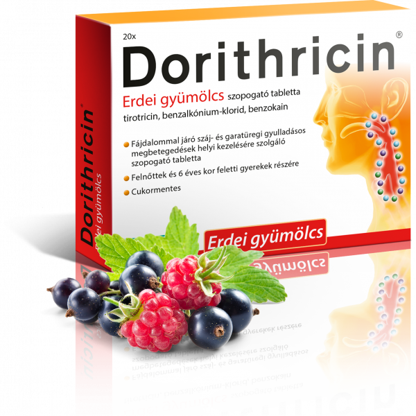 Dorithricin erdei gyümölcs szopogató tabletta