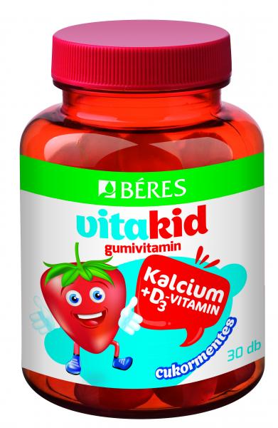 Béres VitaKid Kalcium+D3-vitamin Gumivitamin gumitabletta, 30 db