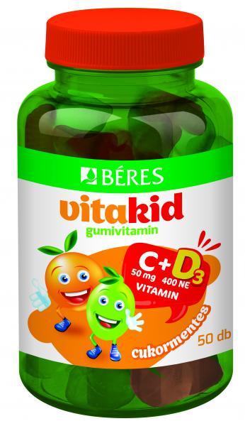Béres VitaKid C+D3 Gumivitamin gumitabletta, 50 db