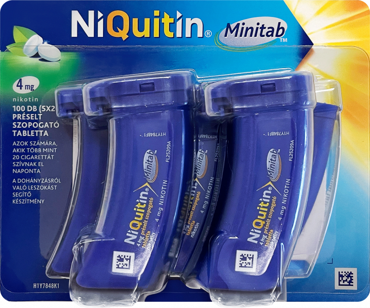 NiQuitin Minitab 4 mg préselt szopogató tabletta 100db