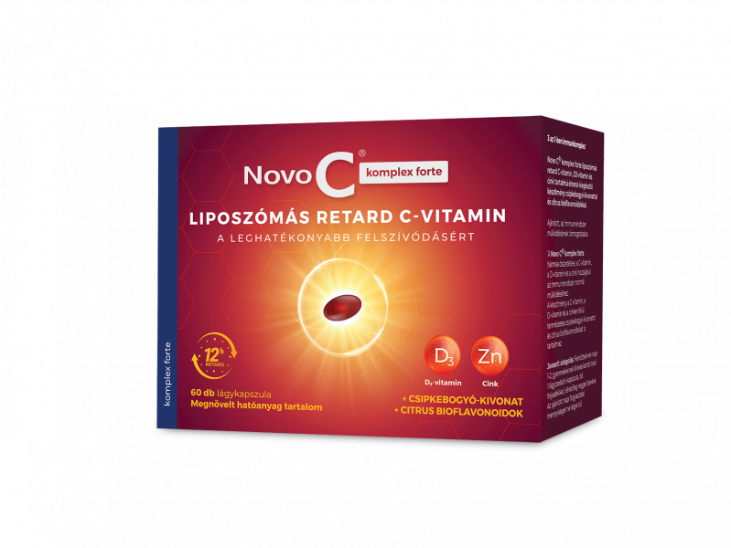 Novo C® komplex forte -Liposzómás retard C-vitamin, D3-vitamin és cink 60x